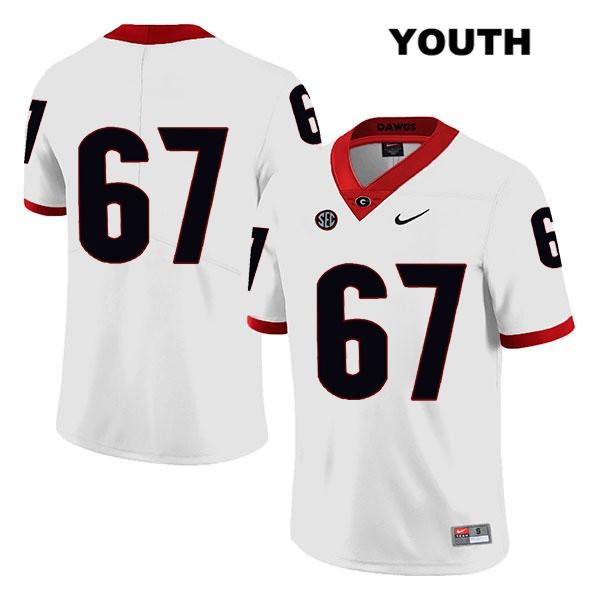 Georgia Bulldogs Youth Caleb Jones #67 NCAA No Name Legend Authentic White Nike Stitched College Football Jersey CDS2556DC